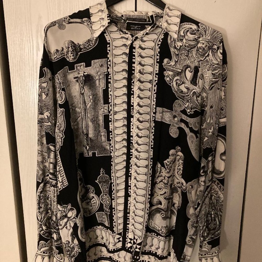 Timney Fowler for Go Silk mens silk shirt xtra large Vintage circa 1989